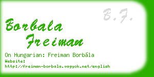 borbala freiman business card
